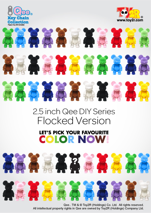 2.5 inch Qee Flocked Version Poster 2.5 inch Qee Flocked Version Poster